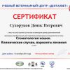Сертификат стоматология 2014